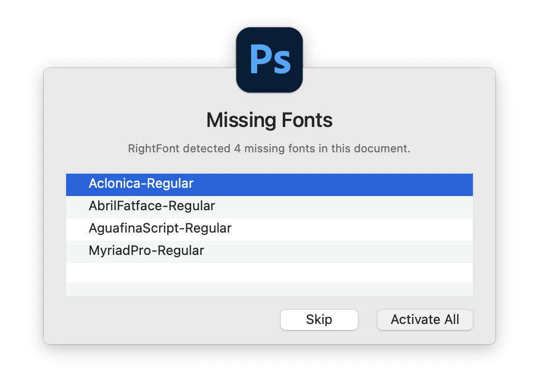 auto download missing fonts photoshop